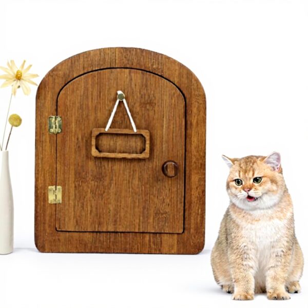 Porte animaux bois BABIBAOBEI pour chats chiens intérieur