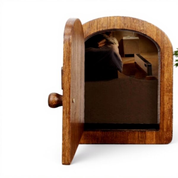 Porte animaux bois BABIBAOBEI pour chats chiens intérieur