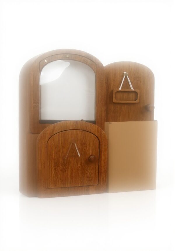 Porte animaux bois BABIBAOBEI pour chats chiens intérieur