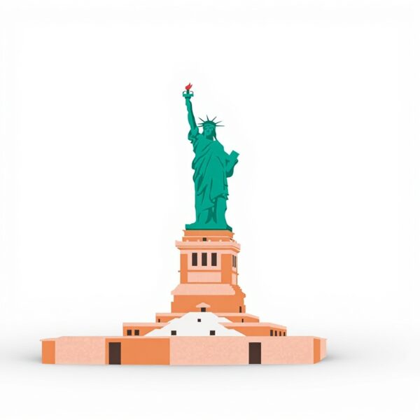 Poster Statue de la Liberté BLN PRINT vintage voyage