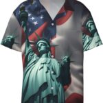 Chemise Statue Liberté DURAGS col cubain manches courtes été-0