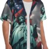 Chemise Statue Liberté DURAGS col cubain manches courtes été-3
