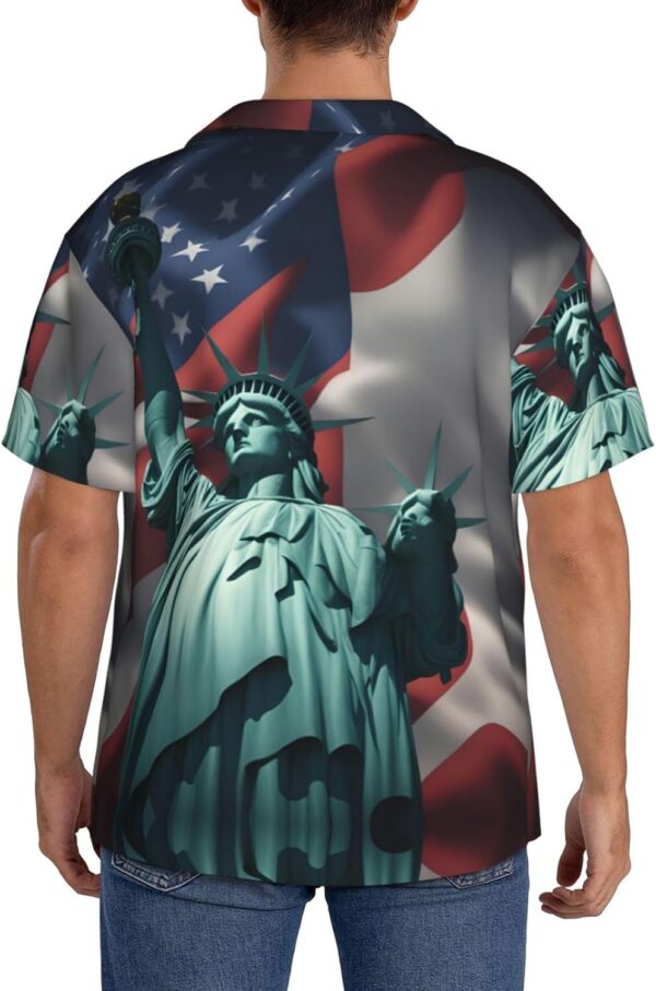 Chemise Statue Liberté DURAGS col cubain manches courtes été-4