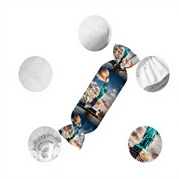 Oreiller cylindrique FBGHHTY Statue Liberté velours doux