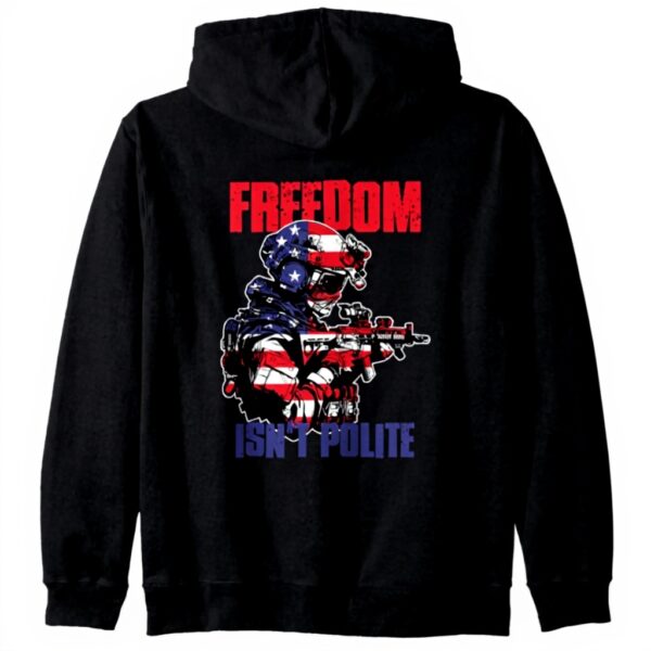 Sweat à capuche militaire vétéran LA LIBERTÉ NEST PAS