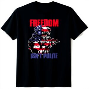 T-shirt militaire vétéran liberté design audacieux coton