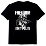 T-shirt militaire vétéran liberté pas polie coton