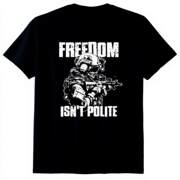 T-shirt militaire vétéran liberté pas polie coton