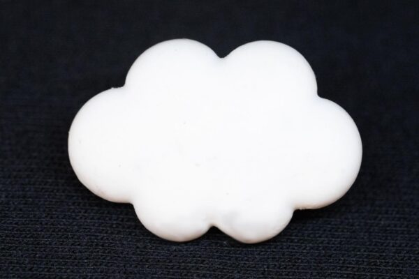 Broche nuage Miniblings blanc plastique bijou femme épingle-1
