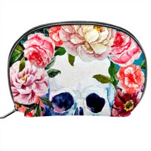 Trousse de toilette femme EEREEG spacieuse style rétro crâne