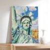 Affiche Statue de la Liberté bière vintage toile décoration-6