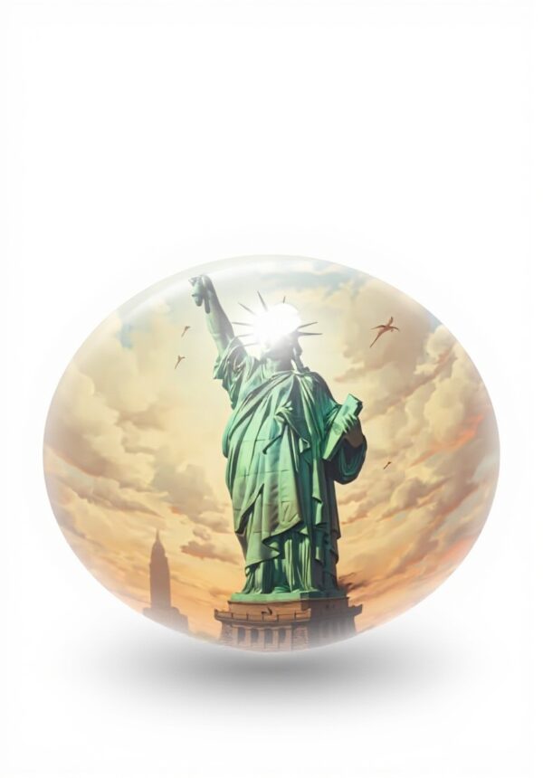Pendentif Statue Liberté Céramique WHJDPP Décoration Noël