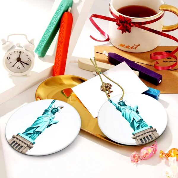 Pendentif Statue Liberté Céramique WHJDPP Décoration Noël