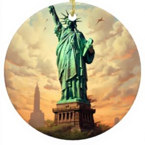Pendentif Statue Liberté Céramique WHJDPP Décoration Noël