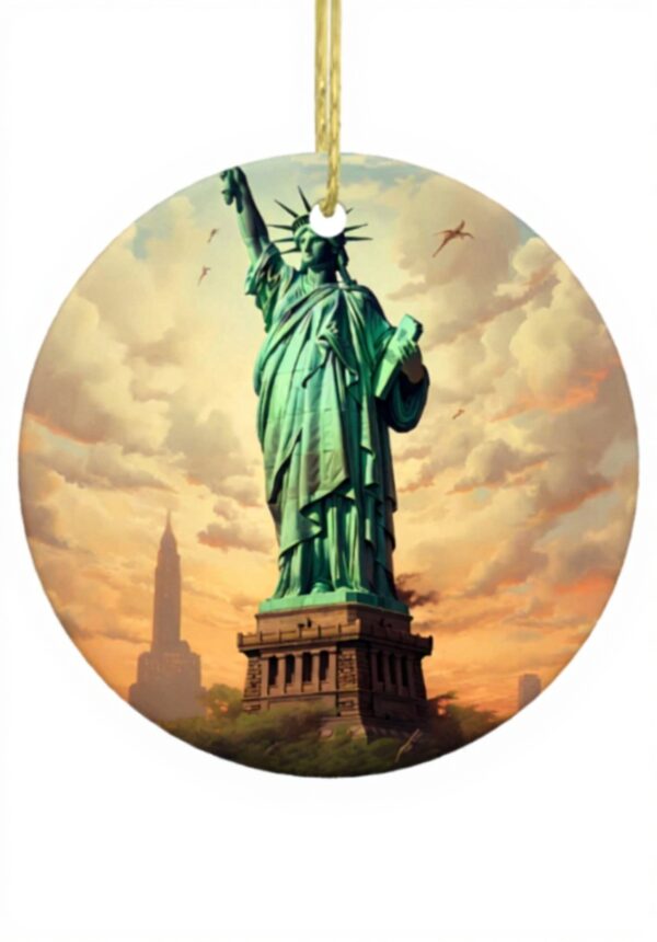 Pendentif Statue Liberté Céramique WHJDPP Décoration Noël