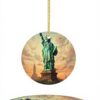 Pendentif Statue Liberté Céramique WHJDPP Décoration Noël
