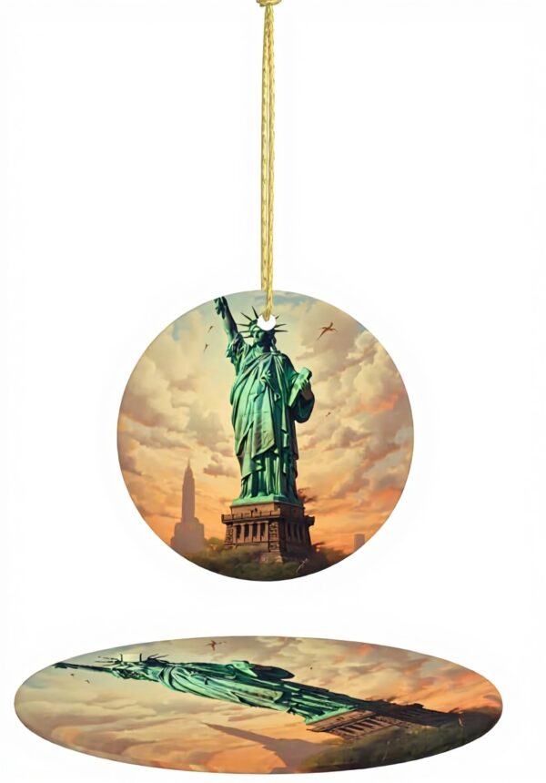 Pendentif Statue Liberté Céramique WHJDPP Décoration Noël