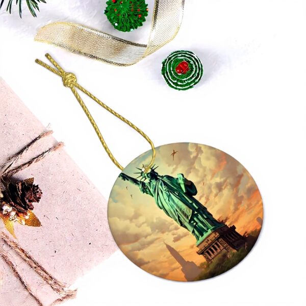 Pendentif Statue Liberté Céramique WHJDPP Décoration Noël