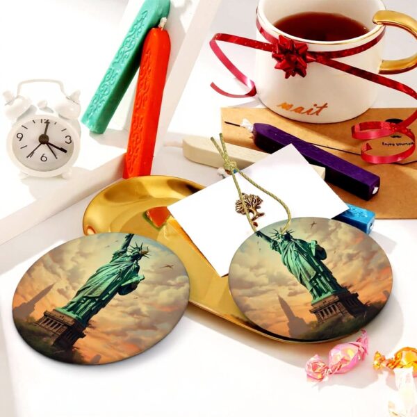 Pendentif Statue Liberté Céramique WHJDPP Décoration Noël