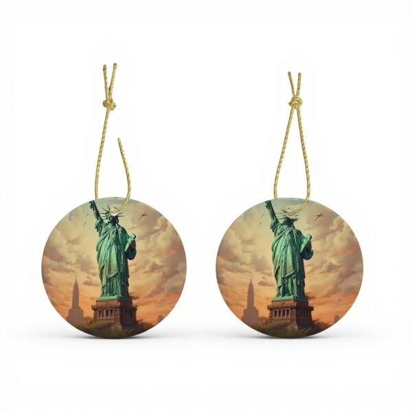 Pendentif Statue Liberté Céramique WHJDPP Décoration Noël