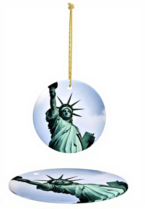Pendentif Statue Liberté NYC Céramique Décoration Noël