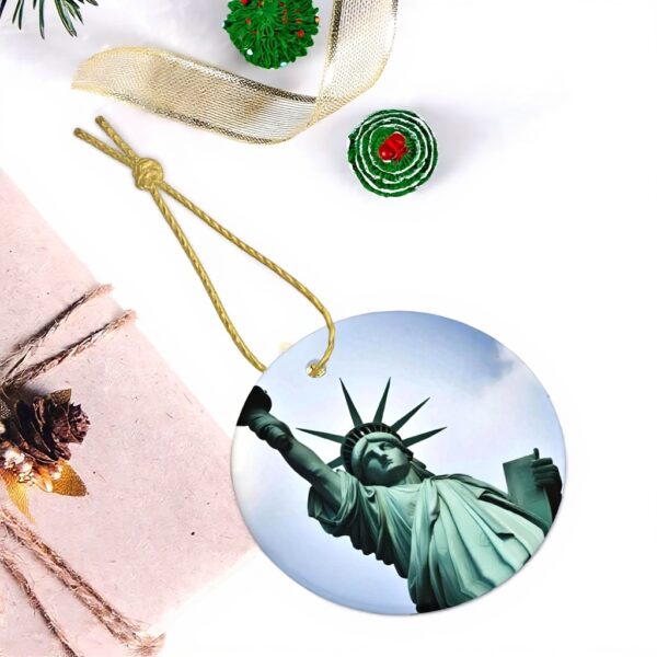 Pendentif Statue Liberté NYC Céramique Décoration Noël