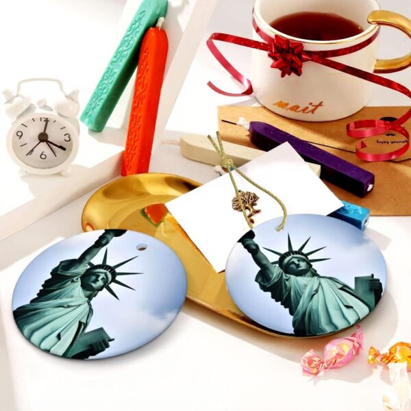 Pendentif Statue Liberté NYC Céramique Décoration Noël
