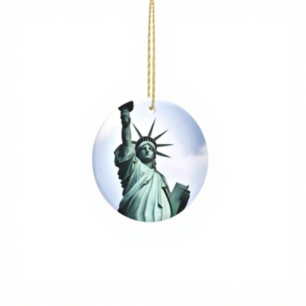 Pendentif Statue Liberté NYC Céramique Décoration Noël