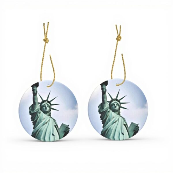 Pendentif Statue Liberté NYC Céramique Décoration Noël