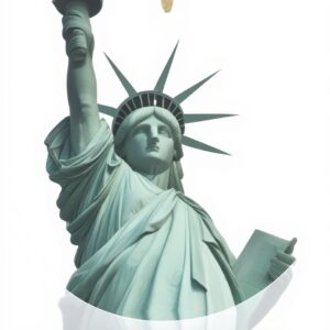 Pendentif Statue Liberté NYC Céramique Décoration Noël