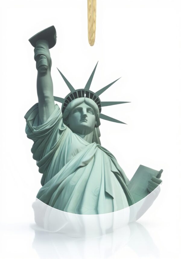 Pendentif Statue Liberté NYC Céramique Décoration Noël