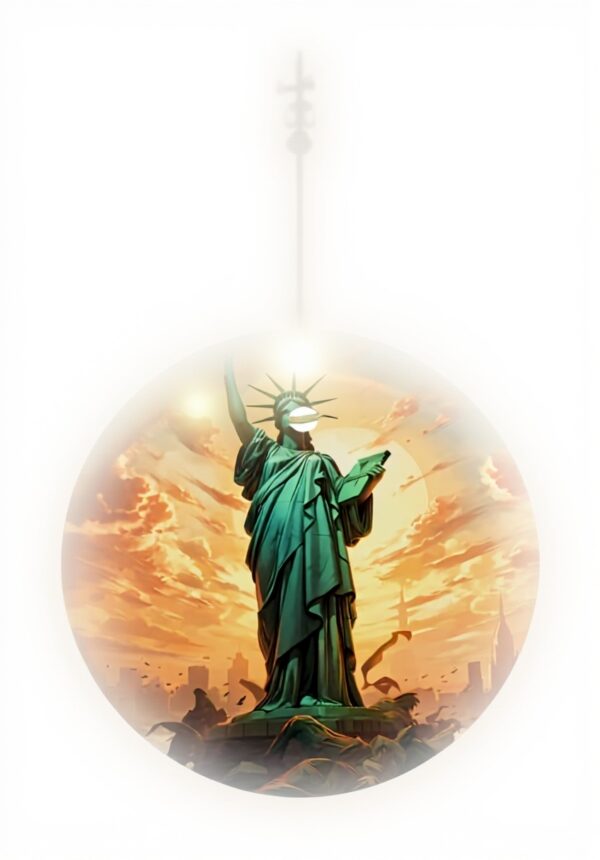 Pendentif Statue Liberté Céramique Décoration Noël YYHWHJDE