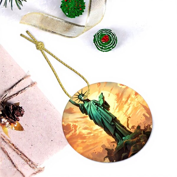 Pendentif Statue Liberté Céramique Décoration Noël YYHWHJDE