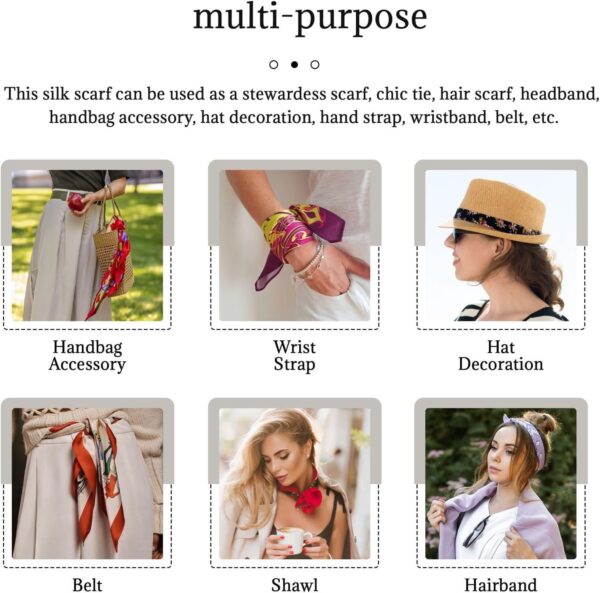 Écharpe femme ZTPOWQA Statue Liberté New York satin-5