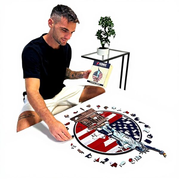 Puzzle Statue de la Liberté Iconic Puzzles Bois Éco-Durable