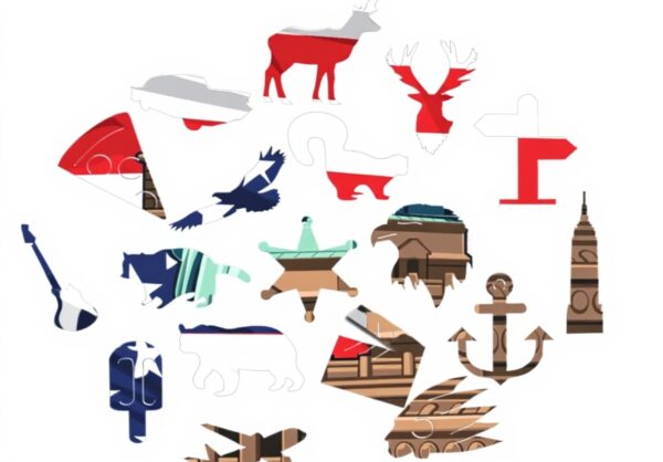 Puzzle Statue de la Liberté Iconic Puzzles Bois Éco-Durable