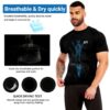 Tee shirt compression homme MEETYOO sport fitness running
