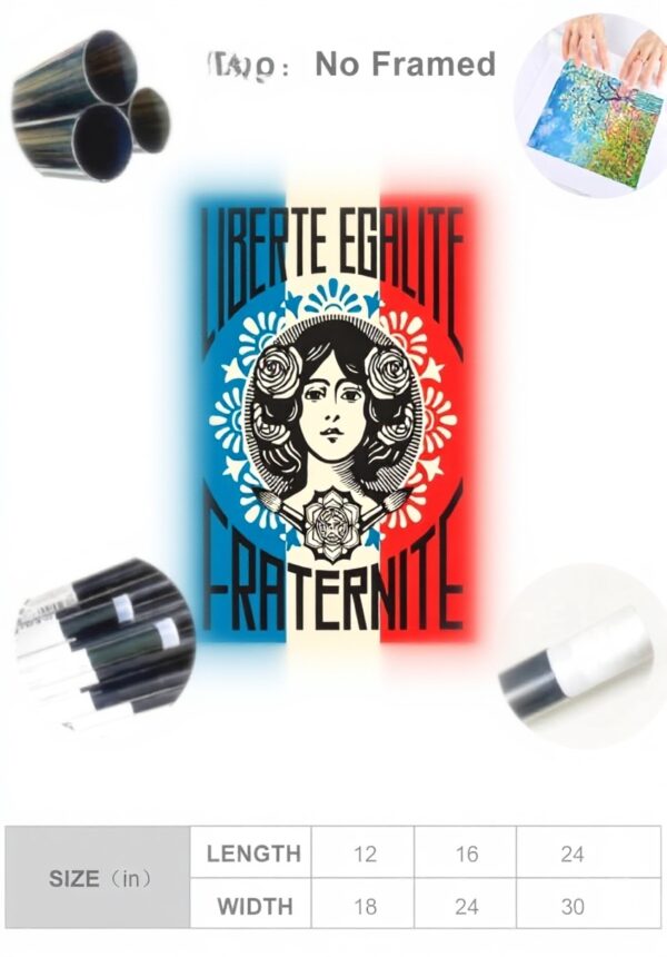 Poster sur toile Liberté Égalité Fraternité décoration