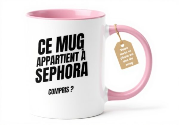 Mug personnalisé quotedazur Ce Mug Appartient À Sephora Rose