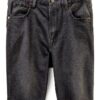 Jean Droit Gap Homme Denim Noir Délavé Confortable-3