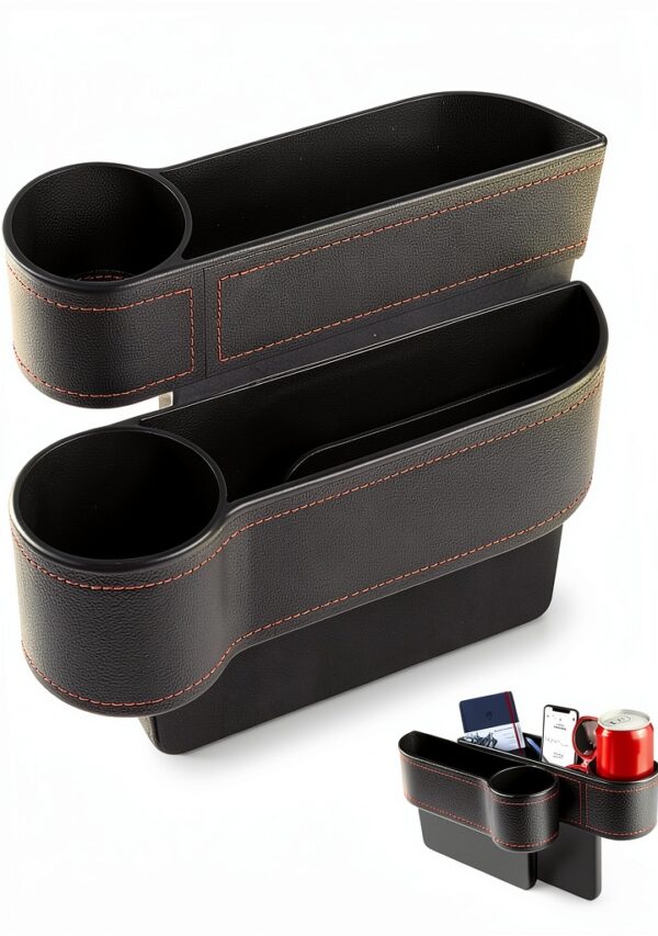 Organisateur de siège auto SSyang cuir portable rangement-0