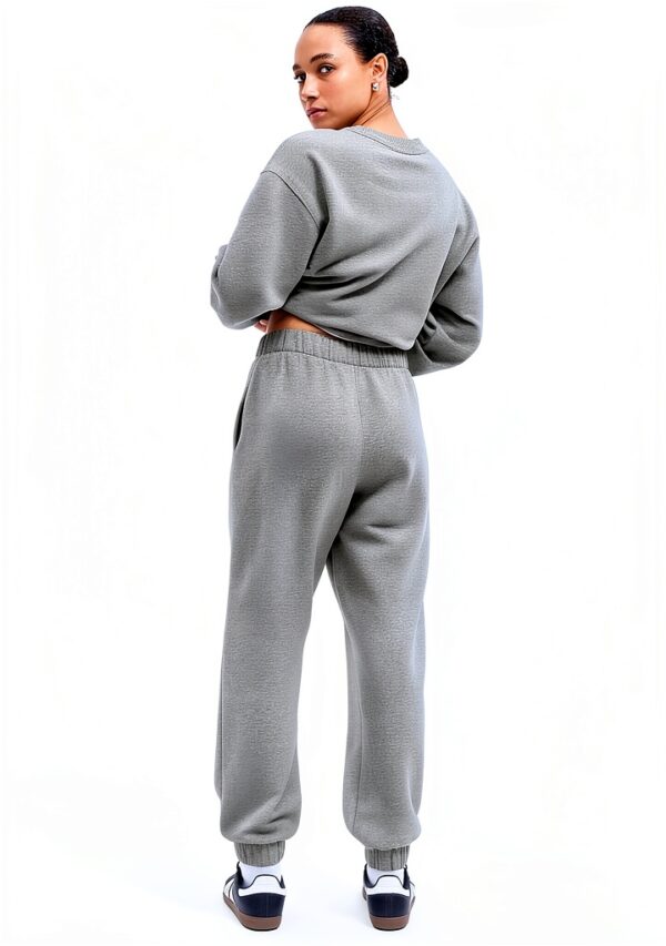 Polaire Gap Femme Taille Haute Gris Clair Chiné Confortable-1