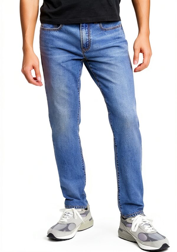 Jean Homme Gap Denim Rigide Coupe Ajustée Lavage Moyen-0