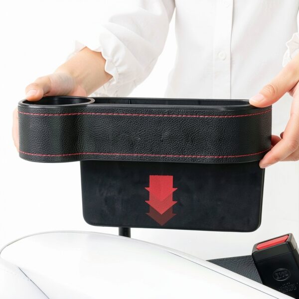 Organisateur de siège auto SSyang cuir portable rangement-4