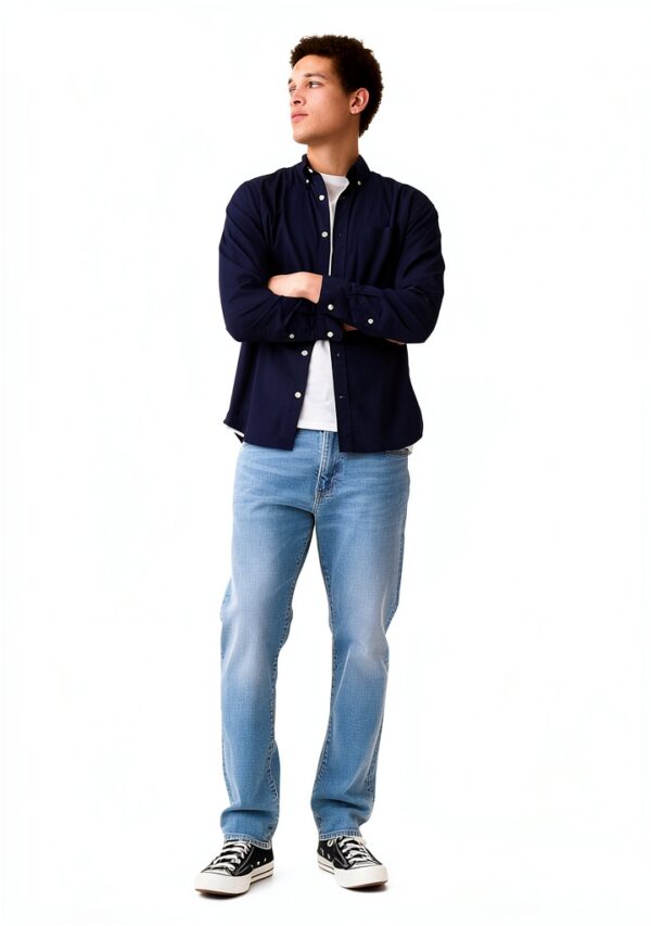 Chemise boutonnée homme Gap popeline col classique lavable-2
