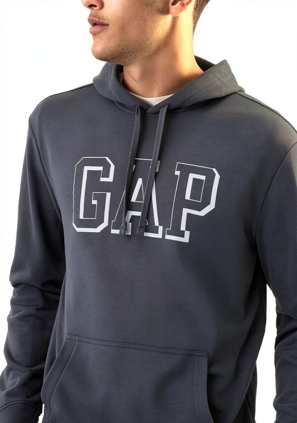 Sweat à capuche GAP Homme coton polyester bleu marin profond-3