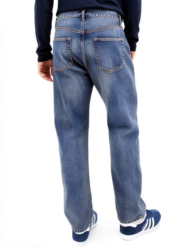 Jean Droit Gap Homme Denim Noir Délavé Confortable-2