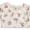 Chemise manches courtes fille GAP Blanc motifs douce-3