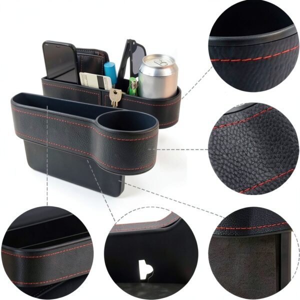 Organisateur de siège auto SSyang cuir portable rangement-2