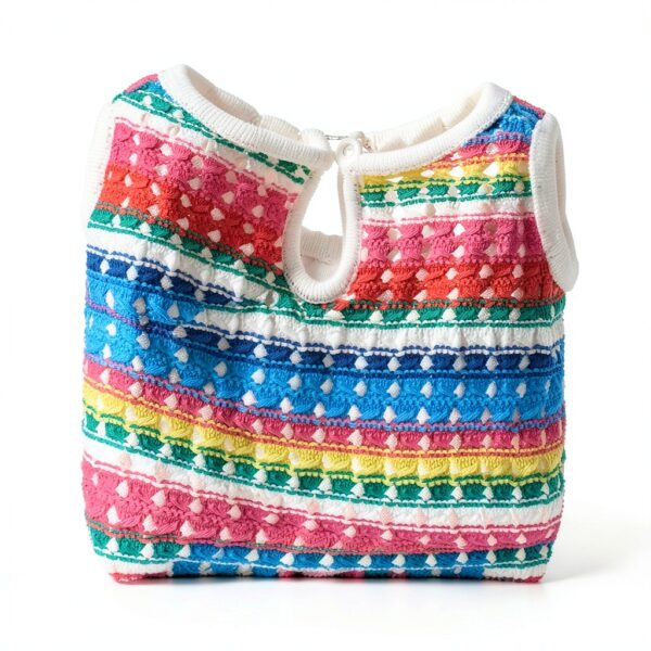 Robe fille GAP rayures multicolores douce et confortable-2
